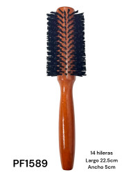 cepillo redondo madera 14 hileras (paq c/12pz)