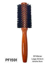 cepillo redondo madera 22 hilera (paq c/12pz)