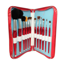 brochas set rojo con 12pz