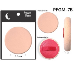 polvera esponja pro cosmetica circular b.r