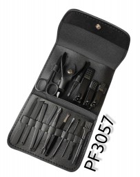 set manicure acero inoxidable cartera