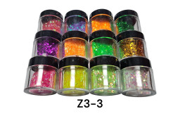 docena decoracion glitter p/uñas (pq12colores)