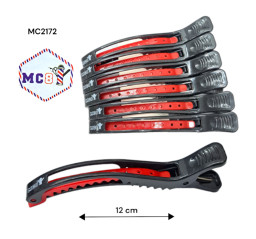 pico de garza rojo/negro c/6pz