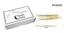 caja con 500grms pasadores dorado 6cm