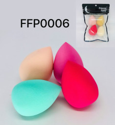 puff esponja cosmético con 4 piezas. b.r