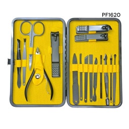 set de pedicure 16 pzas. amarillo