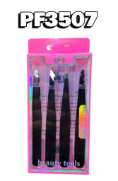 paq. con 4 pinzas para cejas
