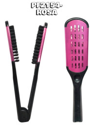 cepillo en pinza para alaciado, rosa b.r