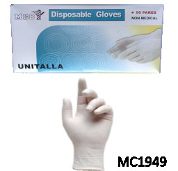 guantes latex unitalla caja con *50pares p/ b.r.